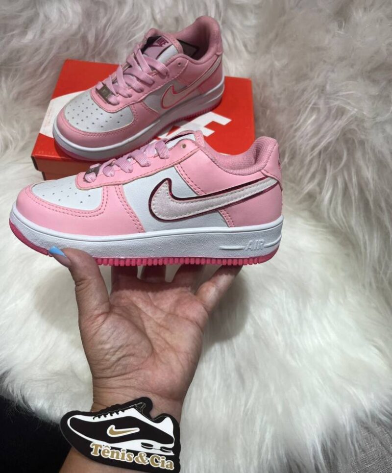 TENIS NK.AF1 COURO INF BRAN/ROSA