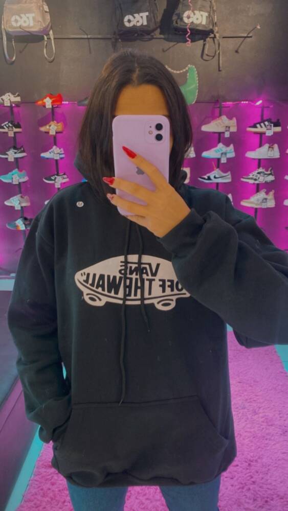 MOLETOM CANGURU VANS PRETO